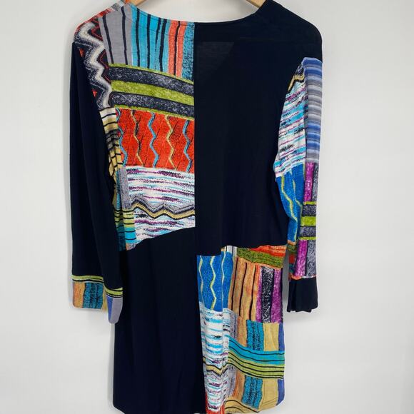 Parsley & Sage Tunic Top Medium Pattern Patchwork Lagenlook Artsy Bohemian - Picture 2 of 8